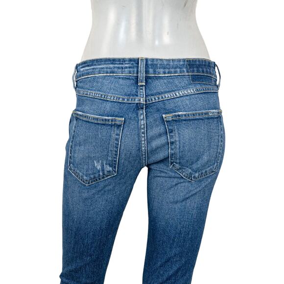 AMO Denim Twist Mariner Cropped skinny Jeans blue wash size 27 - Picture 10 of 10